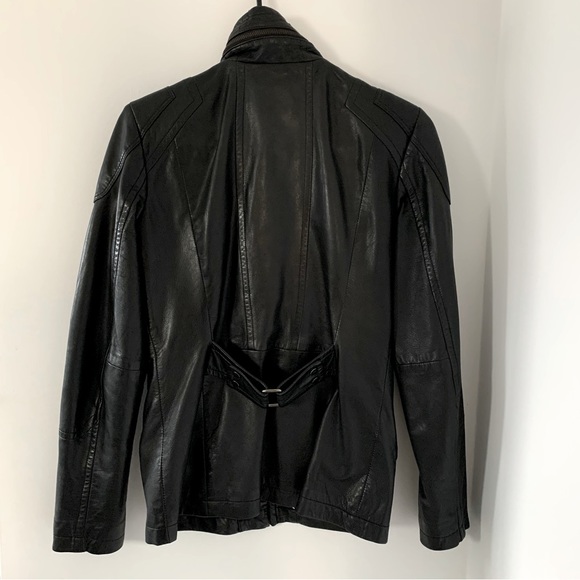 Bod & Christensen Black Leather Moto Jacket S - Picture 3 of 10